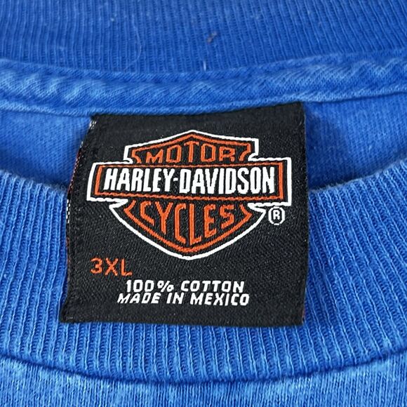 Harley Davidson T-Shirt Size 3XL Blue New Hampshire Motorcycles Short Sleeve Tee - Picture 11 of 12